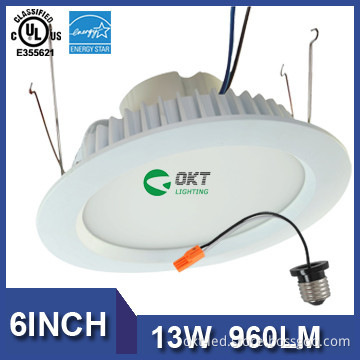 UL cUL listed 6 inch 13w led recessed lighting kit with E26 base